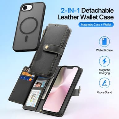 DUX DUCIS iPhone 16e Lawa Series Lompakkokotelo - Musta
