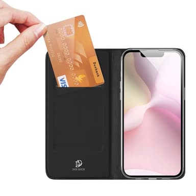 DUX DUCIS iPhone 16e Skin Pro Series Lompakkokotelo - Musta