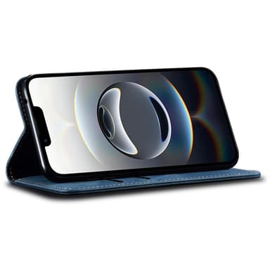 SKALO iPhone 16e Jeans Lompakkokotelo - Sininen