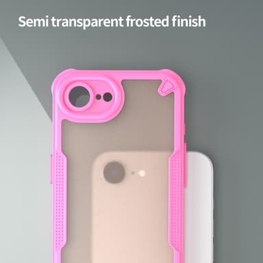 SKALO iPhone 16e Armor Hybrid Frosted Suojakuori - Pinkki