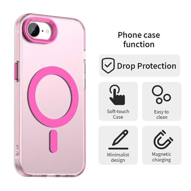 SKALO iPhone 16e Candy Series Hybrid Suojakuori - Punainen