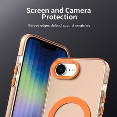 SKALO iPhone 16e Candy Series Hybrid Suojakuori - Oranssi