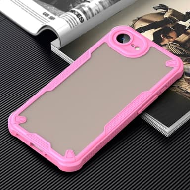 SKALO iPhone 16e Armor Hybrid Frosted Suojakuori - Pinkki