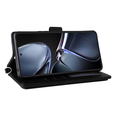 SKALO Asus Zenfone 12 Ultra 5G PU-nahka Big Wallet Olkahihna Lompakkokotelo - Musta
