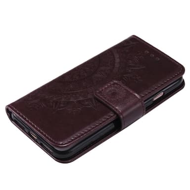 SKALO iPhone 16e Mandala Lompakkokotelo - Ruskea