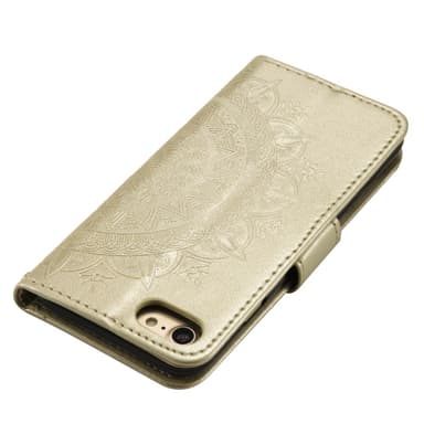 SKALO iPhone 16e Mandala Lompakkokotelo - Kulta