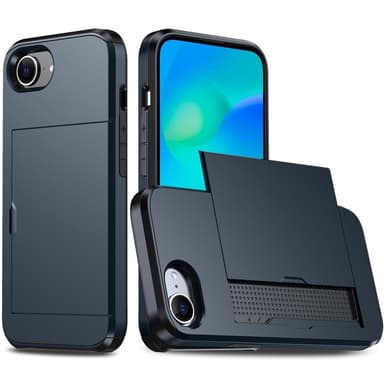 SKALO iPhone 16e Armor Korttikotelo Suojakuori - Sininen