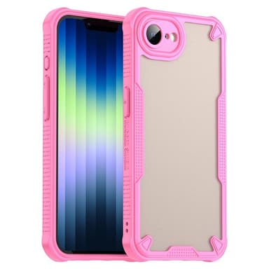 SKALO iPhone 16e Armor Hybrid Frosted Suojakuori - Pinkki