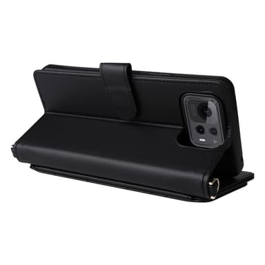 SKALO Asus Zenfone 12 Ultra 5G PU-nahka Big Wallet Olkahihna Lompakkokotelo - Musta
