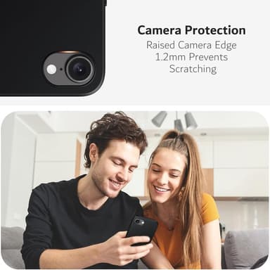 SKALO iPhone 16e Mattamusta Ultraohut TPU Suojakuori - Musta
