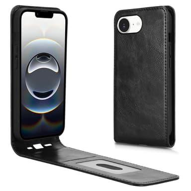 SKALO iPhone 16e Pysty PU-nahka Suojakuori - Musta