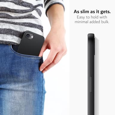 SKALO iPhone 16e Mattamusta Ultraohut TPU Suojakuori - Musta