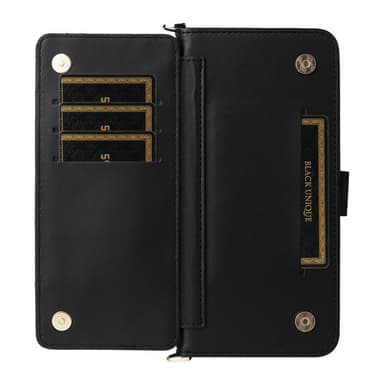SKALO Asus Zenfone 12 Ultra 5G PU-nahka Big Wallet Olkahihna Lompakkokotelo - Musta