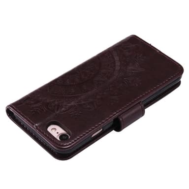 SKALO iPhone 16e Mandala Lompakkokotelo - Ruskea