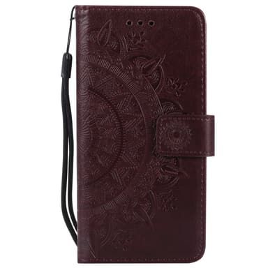 SKALO iPhone 16e Mandala Lompakkokotelo - Ruskea