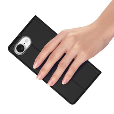 DUX DUCIS iPhone 16e Skin Pro Series Lompakkokotelo - Musta