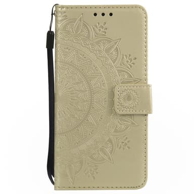 SKALO iPhone 16e Mandala Lompakkokotelo - Kulta