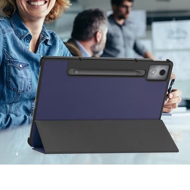 SKALO Lenovo Idea Tab Pro Trifold Kotelo - Tummansininen