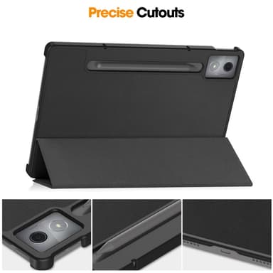 SKALO Lenovo Idea Tab Pro Trifold Kotelo - Musta