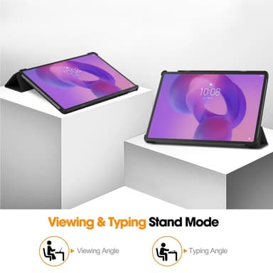 SKALO Lenovo Idea Tab Pro Trifold Kotelo - Musta