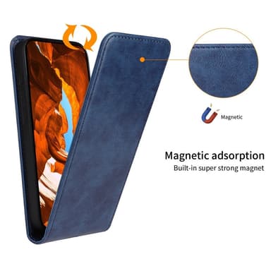 SKALO iPhone 16e Pysty PU-nahka Suojakuori - Musta