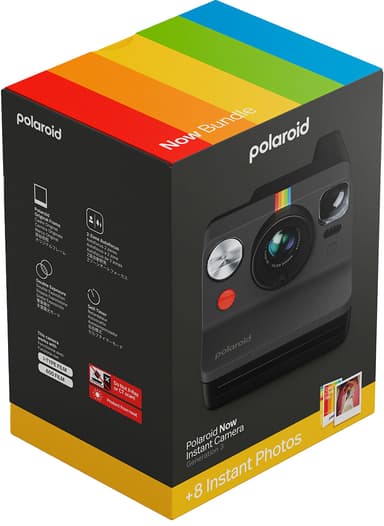 Polaroid Now Gen. 3 pikakamera (aloituspakkaus, musta)
