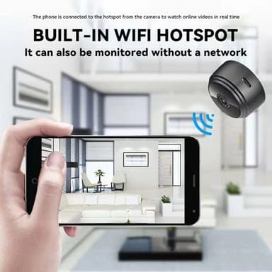 WiFi-kamera 1080P HD Magnetic Surveillance Spy ilman yönäköä