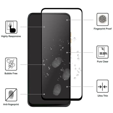 2-KPL SKALO Motorola Moto G15 Koko Näytön Panssarilasi - Musta