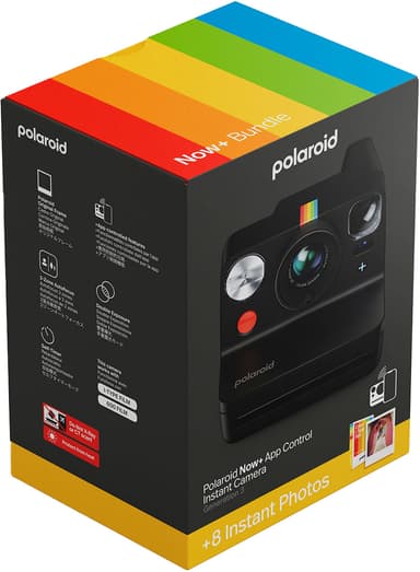 Polaroid Now+ Gen. 3 pikakamera (aloituspakkaus, musta)