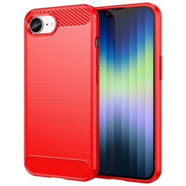 SKALO iPhone 16e Armor Carbon Suojakuori - Punainen