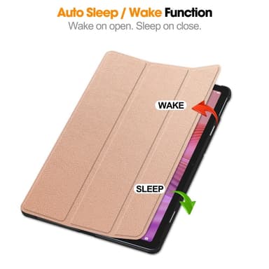 SKALO Lenovo Tab 10.1"" Trifold Kotelo - Ruusukulta
