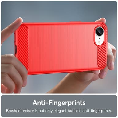 SKALO iPhone 16e Armor Carbon Suojakuori - Punainen