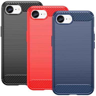 SKALO iPhone 16e Armor Carbon Suojakuori - Punainen