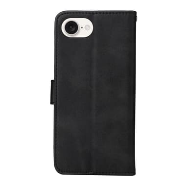 SKALO iPhone 16e PU-nahka Lompakkokotelo - Musta