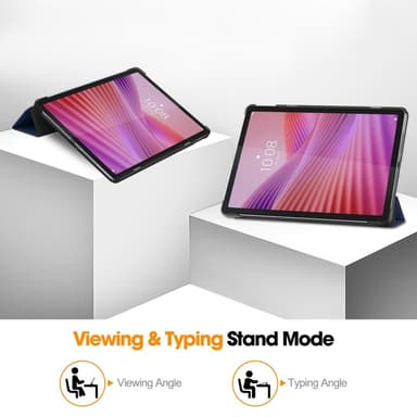 SKALO Lenovo Tab 10.1"" Trifold Kotelo - Tummansininen