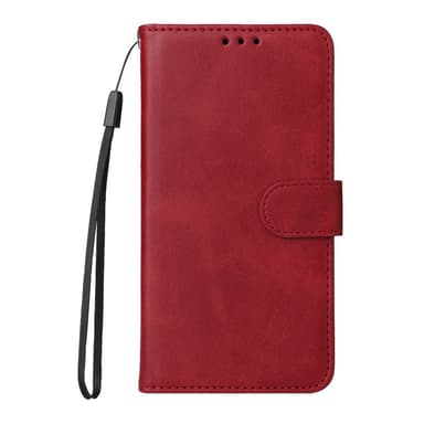 SKALO iPhone 16e PU-nahka Lompakkokotelo - Punainen