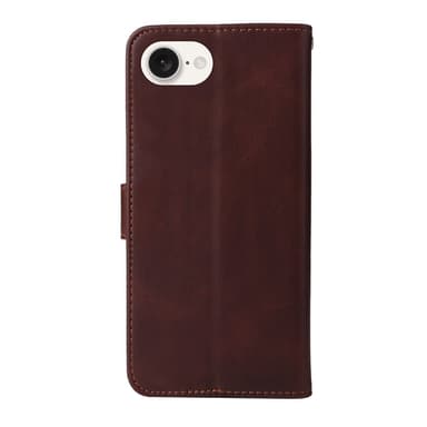 SKALO iPhone 16e PU-nahka Lompakkokotelo - Ruskea