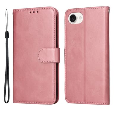 SKALO iPhone 16e PU-nahka Lompakkokotelo - Pinkki