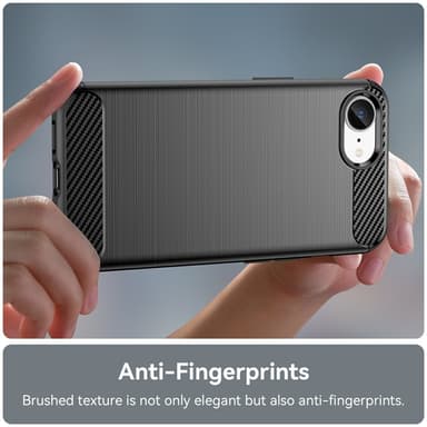 SKALO iPhone 16e Armor Carbon Suojakuori - Musta