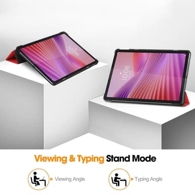 SKALO Lenovo Tab 10.1"" Trifold Kotelo - Punainen