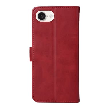 SKALO iPhone 16e PU-nahka Lompakkokotelo - Punainen