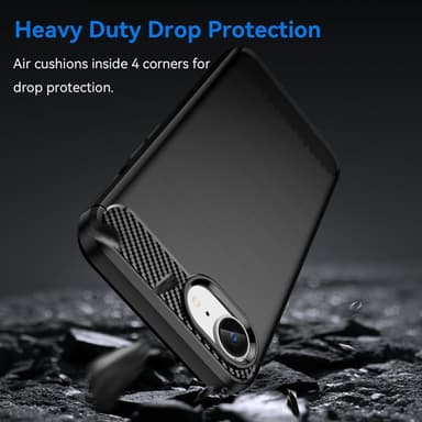 SKALO iPhone 16e Armor Carbon Suojakuori - Musta