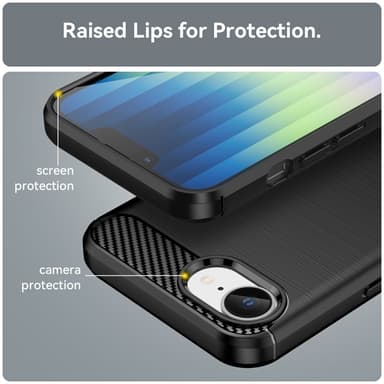 SKALO iPhone 16e Armor Carbon Suojakuori - Musta