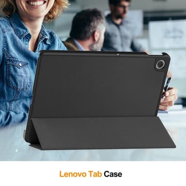 SKALO Lenovo Tab 10.1"" Trifold Kotelo - Musta
