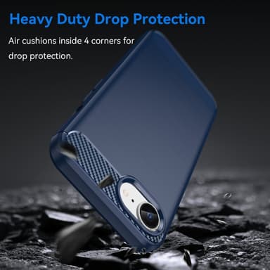 SKALO iPhone 16e Armor Carbon Suojakuori - Sininen