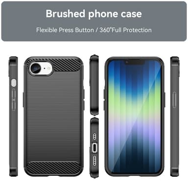 SKALO iPhone 16e Armor Carbon Suojakuori - Musta