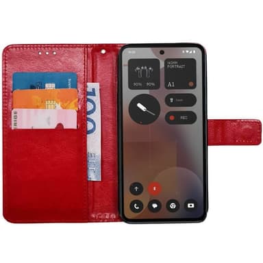 Lompakkokotelo 3-kortti Nothing Phone 3a Pro - Punainen