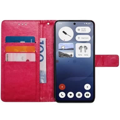 Lompakkokotelo 3-kortti Nothing Phone 3a - Vaaleanpunainen
