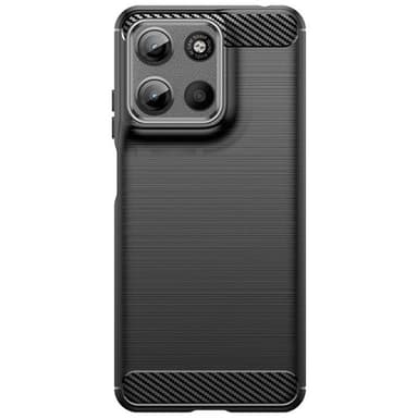 Harjattu TPU kuori Motorola Moto G15 Power - Musta