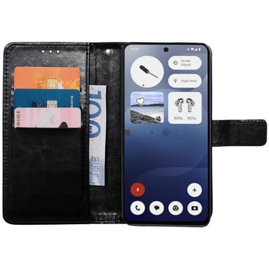 Lompakkokotelo 3-kortti Nothing Phone 3a - Musta